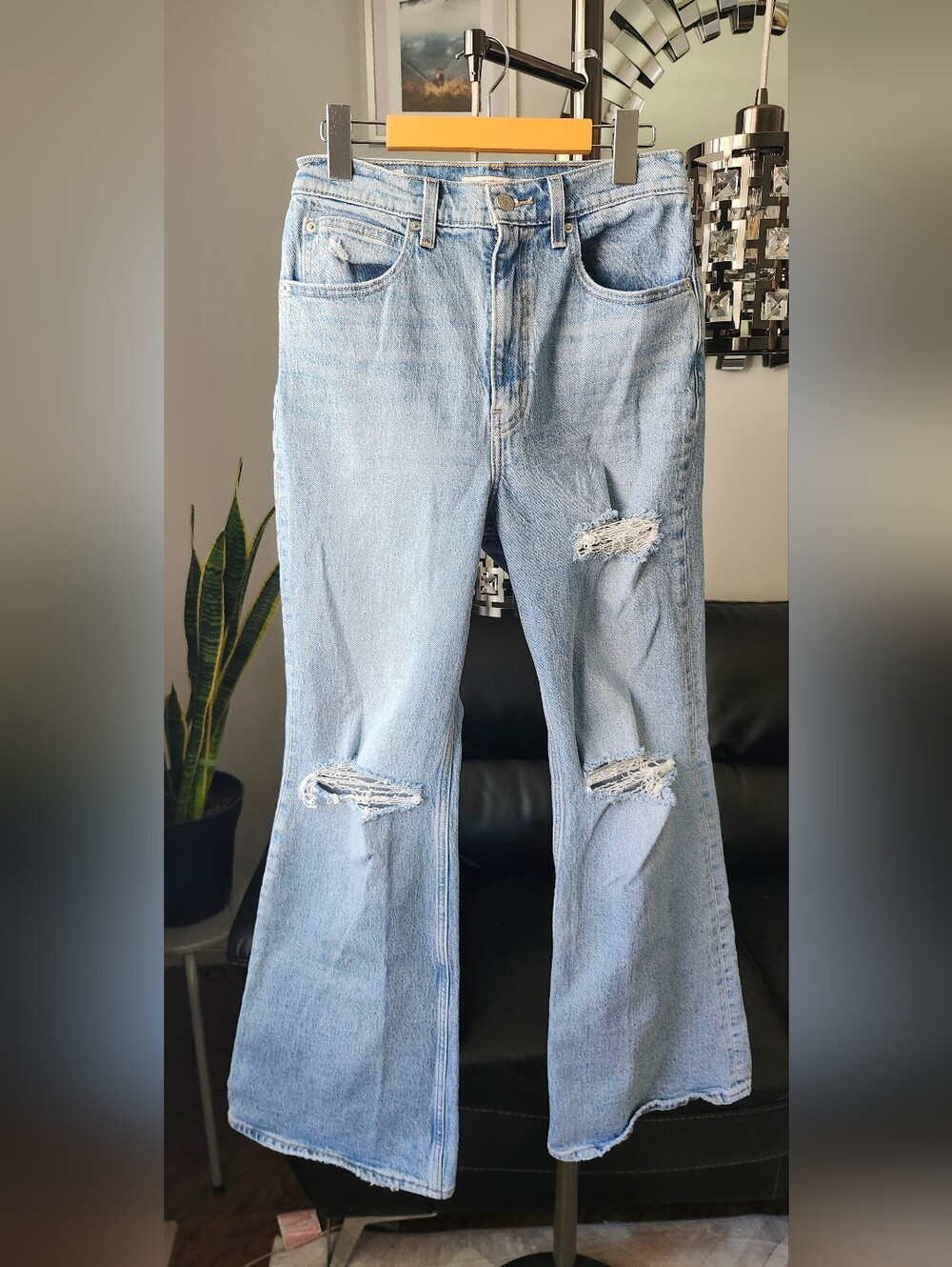 Levi's Light Blue Distressed Women’s Jeans 70's High Flare